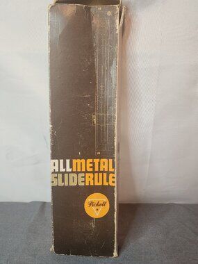 Pickett N500-ES Metal Slide Rule Case Original Box & Book Vintage 1962